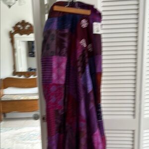 Vibrant Patchwork A-Line Skirt